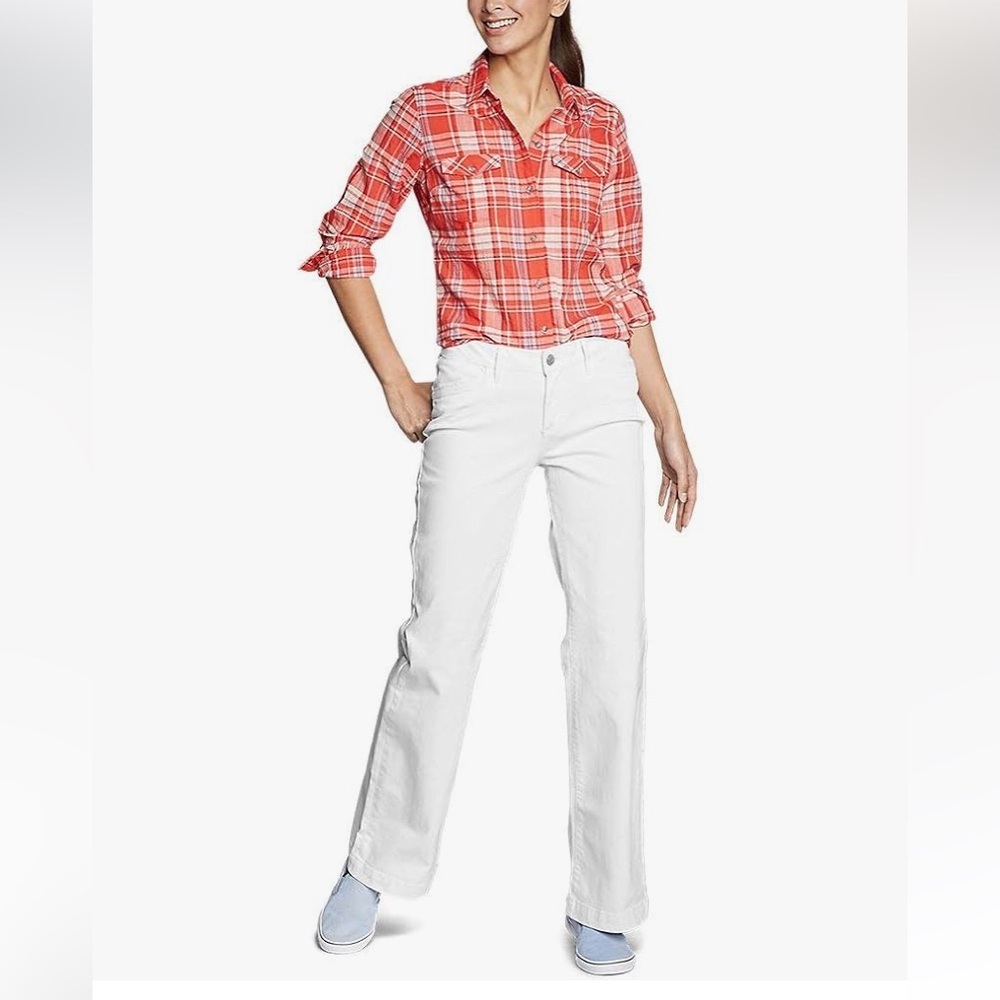 Eddie Bauer womens Women's White Jeans inseam 30 inch NWT